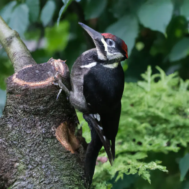 Schwarzspecht in Baum