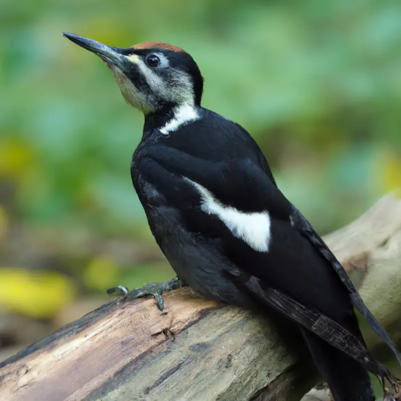 Schwarzspecht in Regenwald.