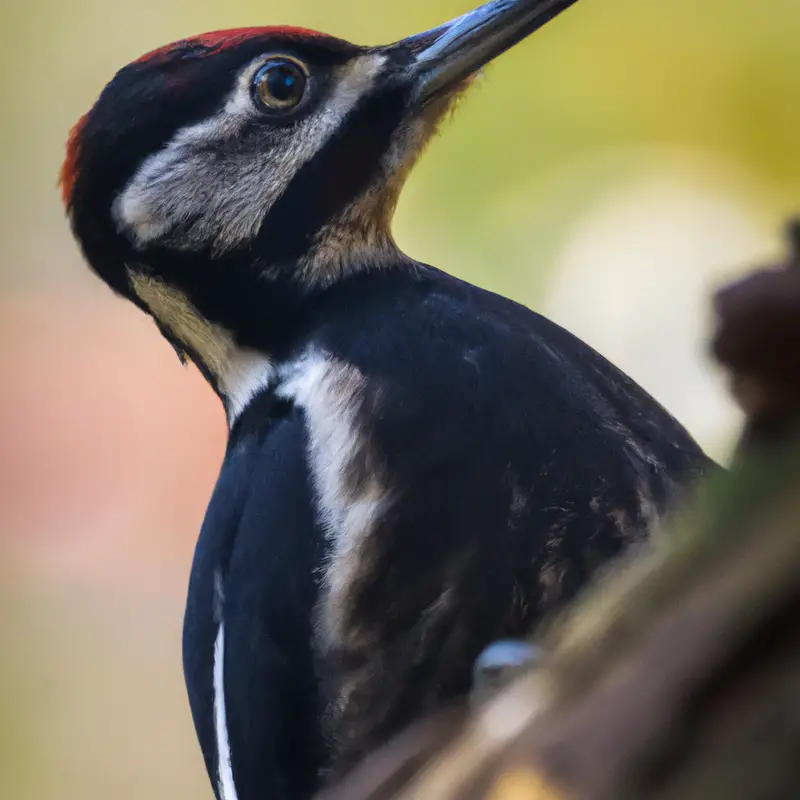 Schwarzspecht und Insekten.