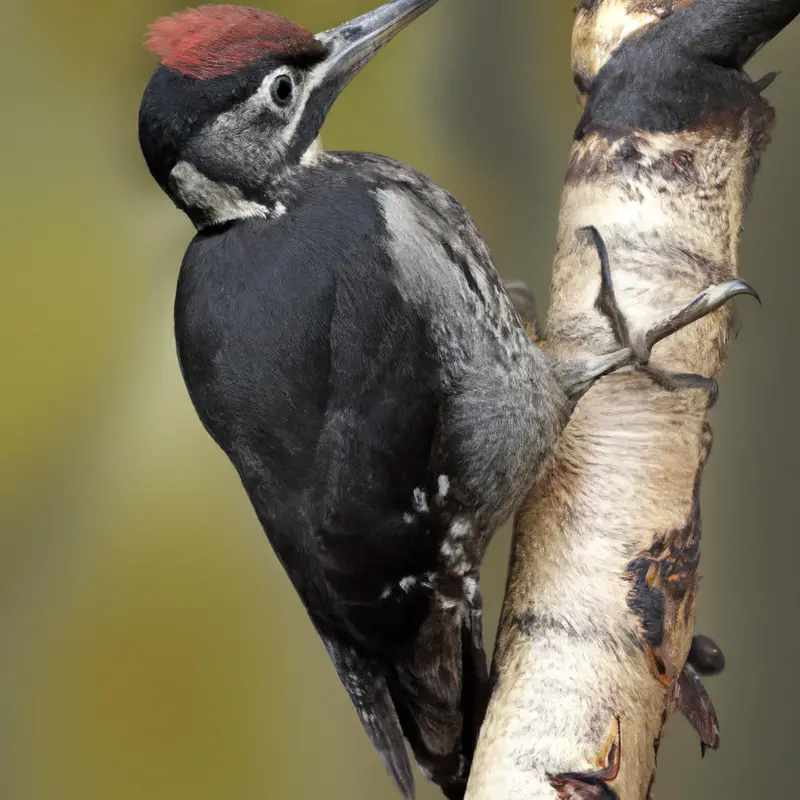 Schwarzspecht und Vögel