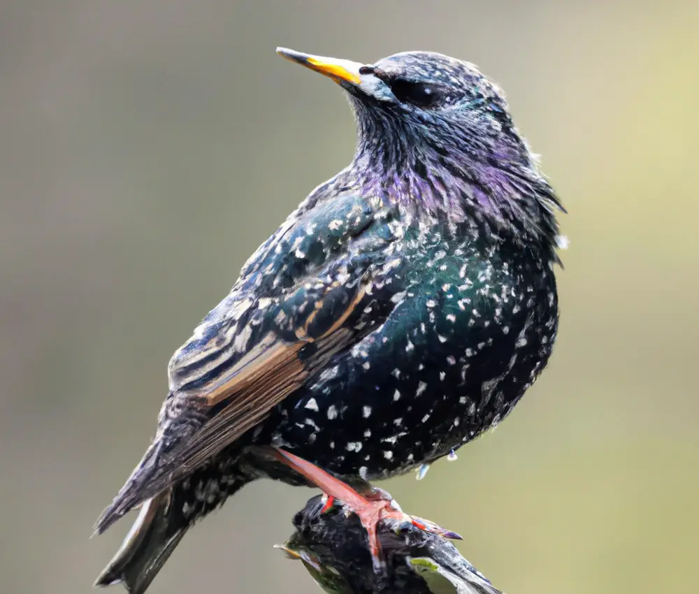 Europäischer Star Vogelbeobachtung.