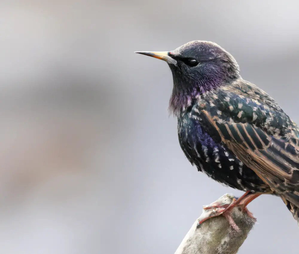 Europäischer Star Vogelscheuche.