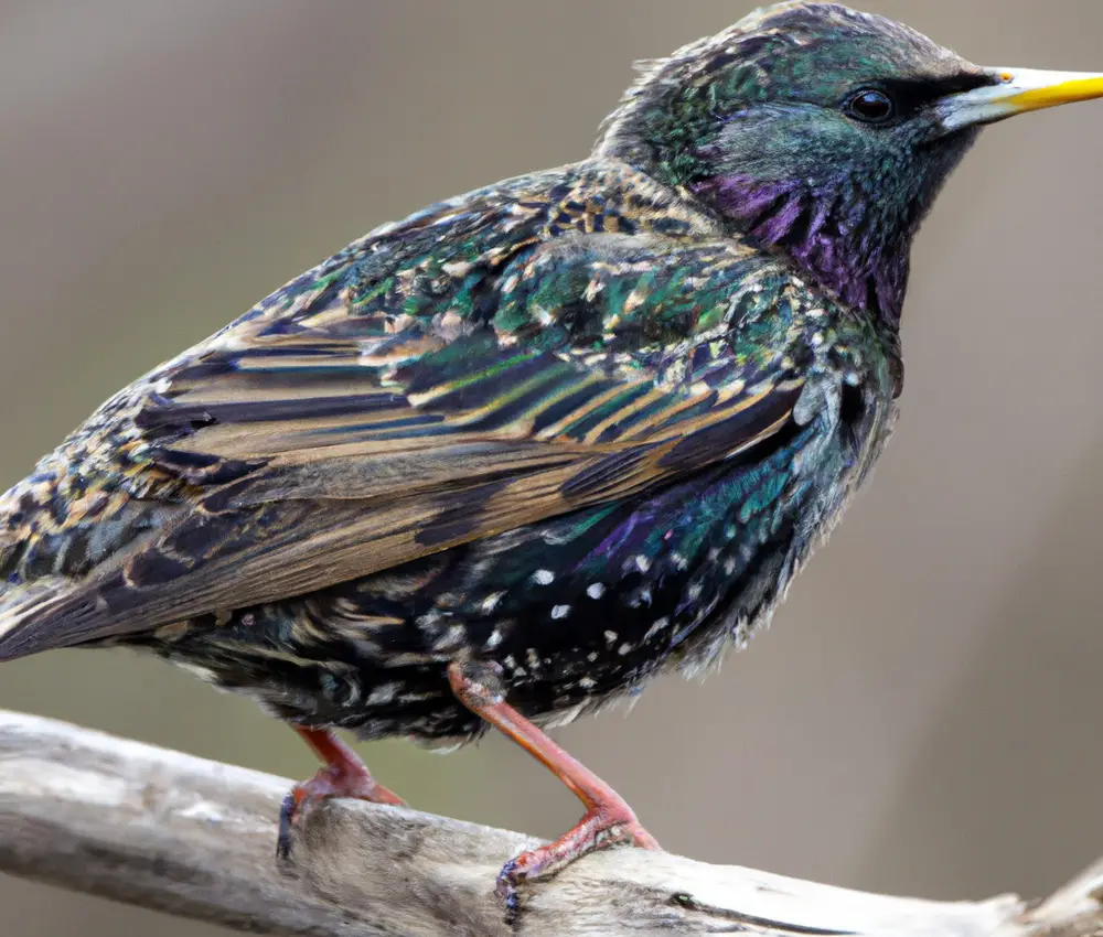 Europäischer Star mit Amsel und Feldsperling