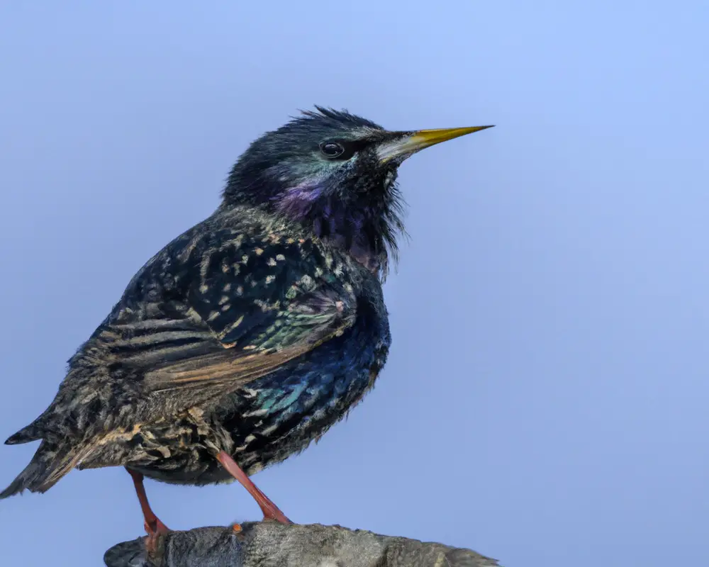 Europäischer Star singender Vogel