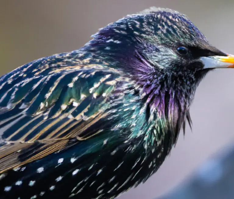 Europäischer Star und andere Vogelarten.