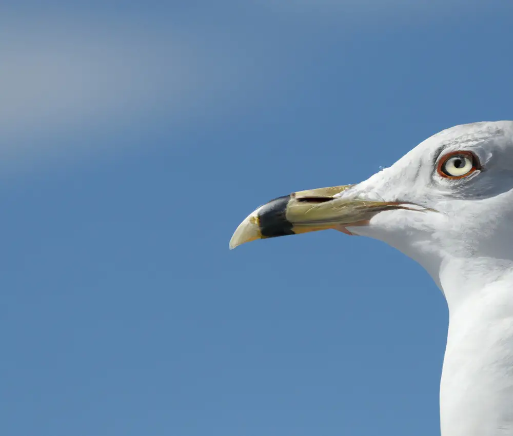 Sturmmöwe fliegt