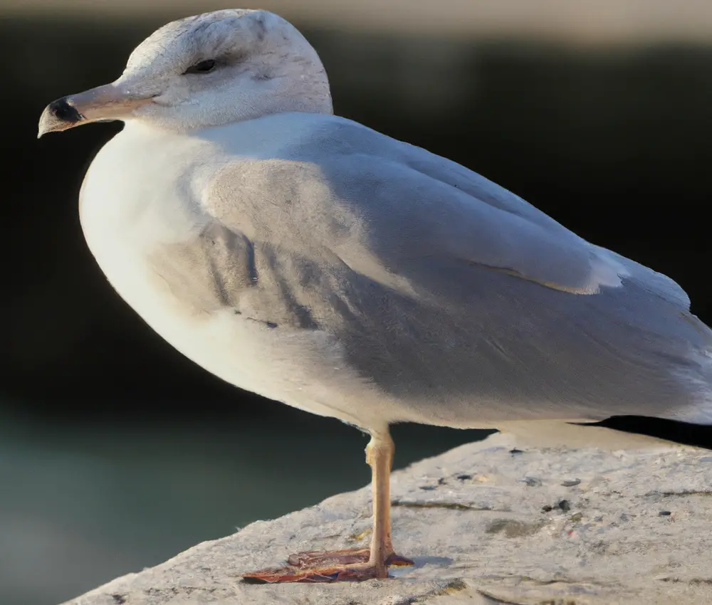 Sturmmöwe im Flug.