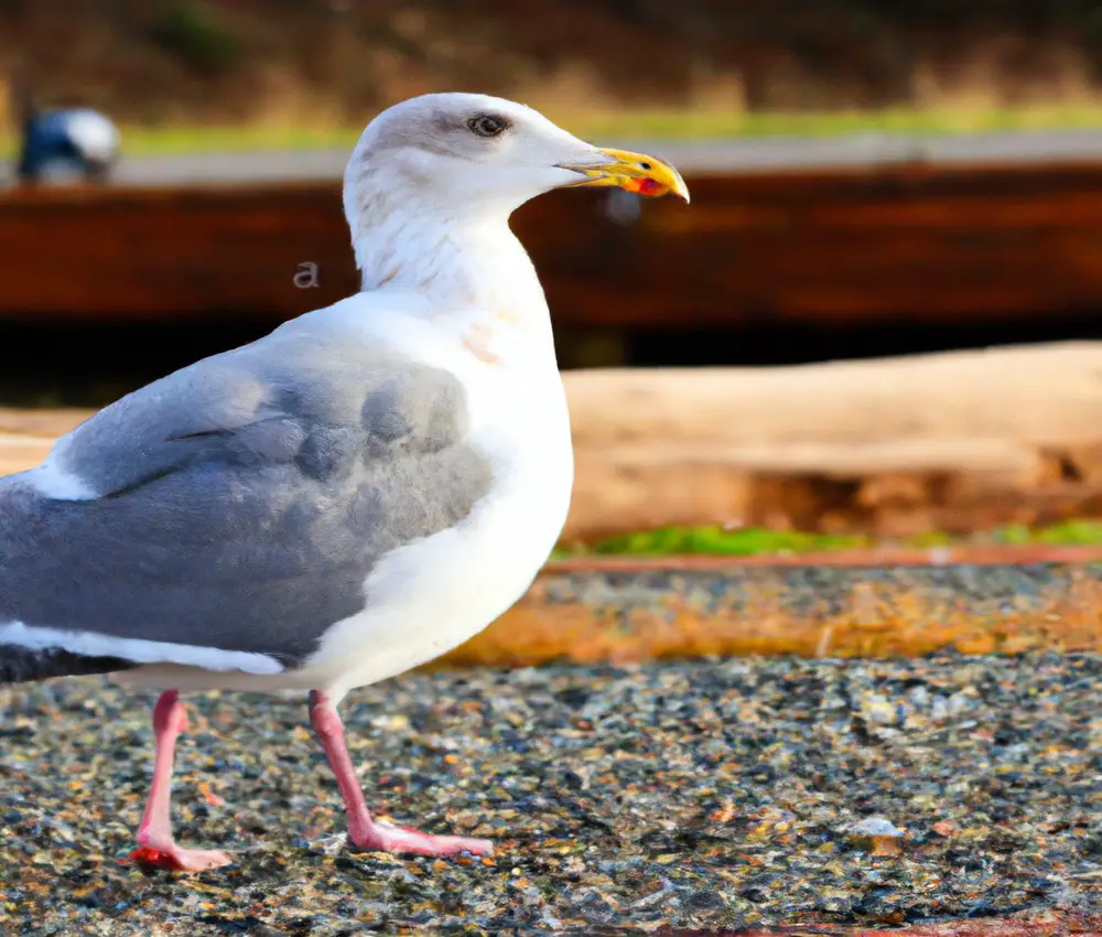 Sturmmöwe im Flug.