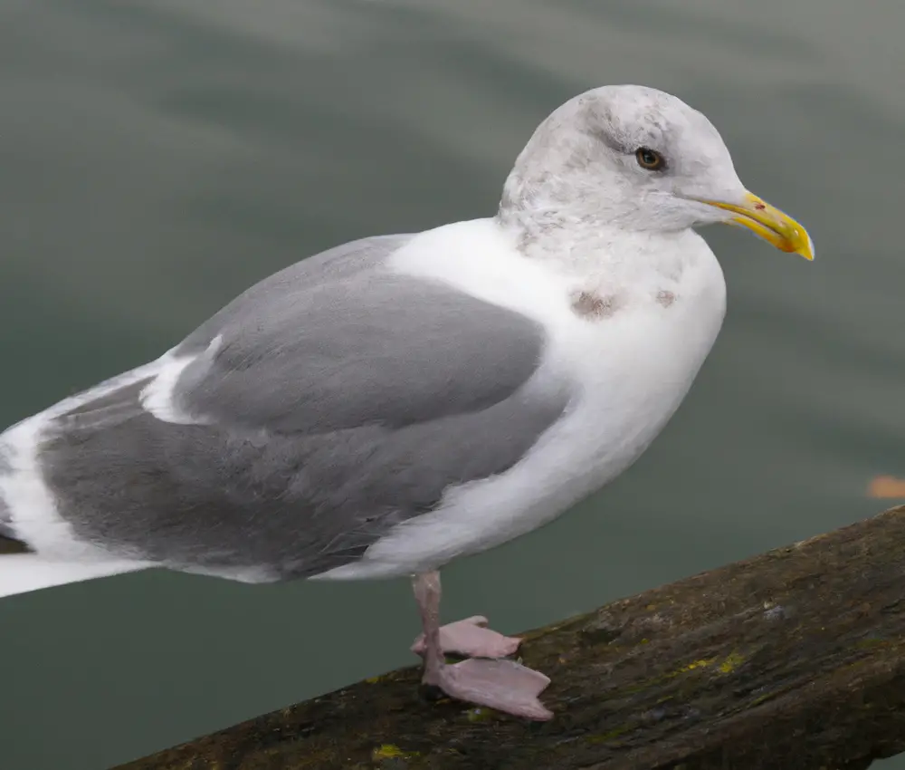 Sturmmöwe im Flug.