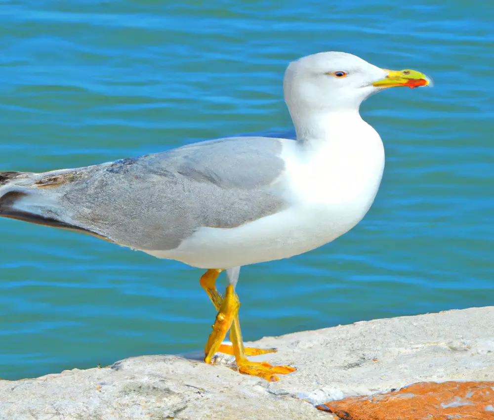 Sturmmöwen fliegen.