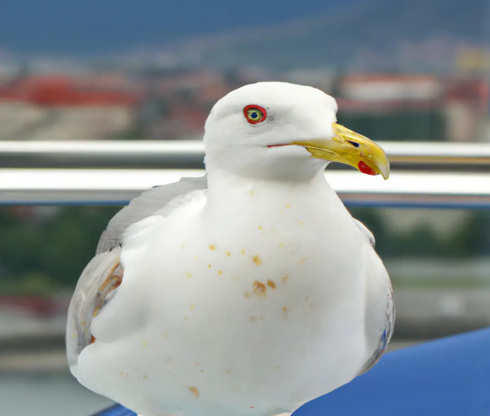 Sturmmöwen im Flug.