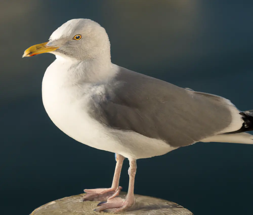 Sturmmöwen im Flug.