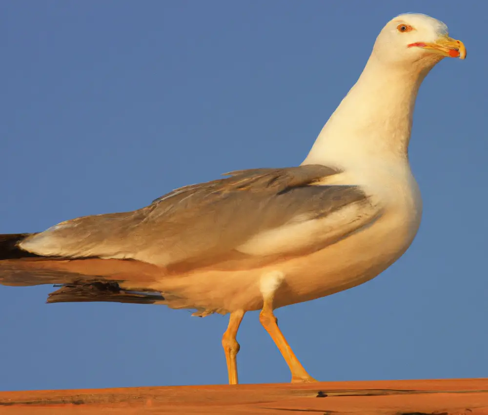 Sturmmöwen im Flug.