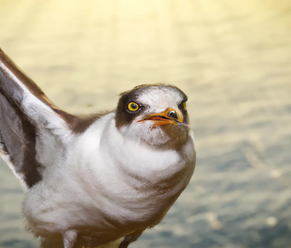 Sturmmöwen in Migration.