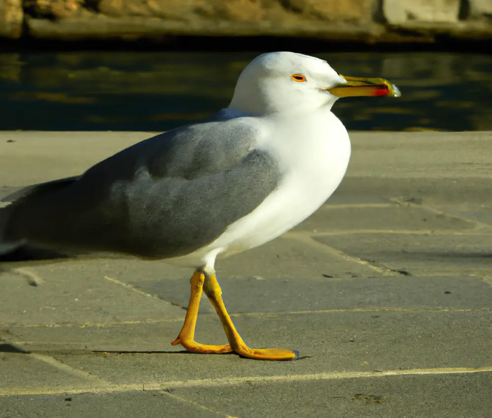 Sturmmöwen und Wasservögel