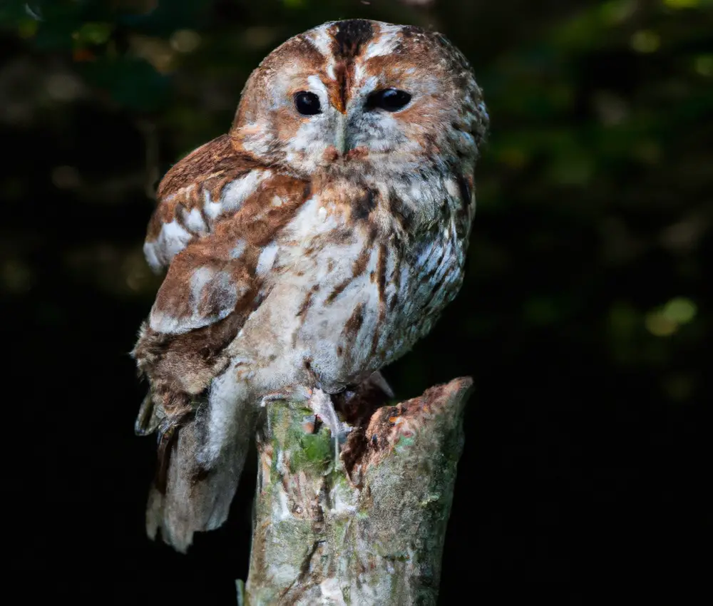 Waldkauz fliegt.